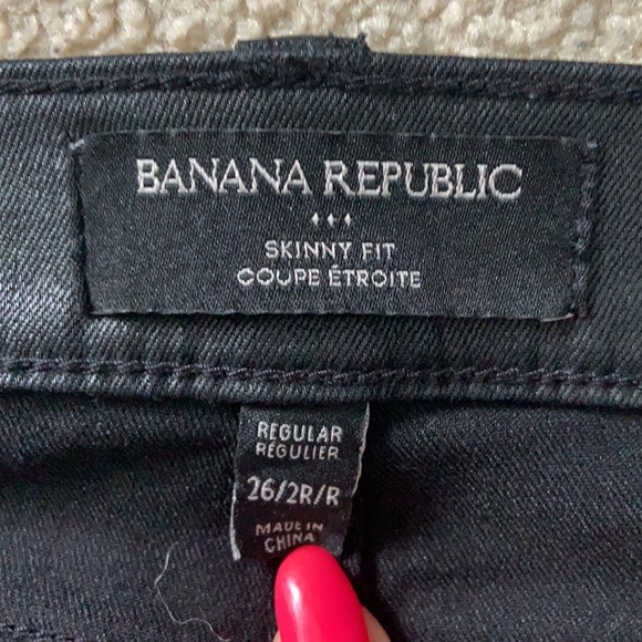 Banana Republic black pants with mild sheen - Picture 2 of 4